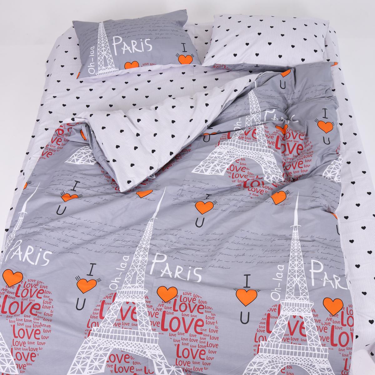 Комплект постільної білизни PaniPava Bunnies З Парижа з коханням 155х215 см (10100681)