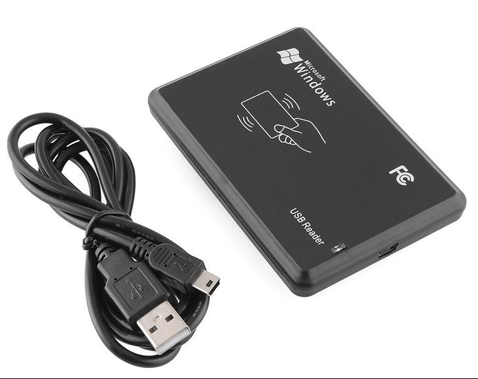 Считыватель карт USB RFID ID ID EM4100/EM4001 Black (284985)