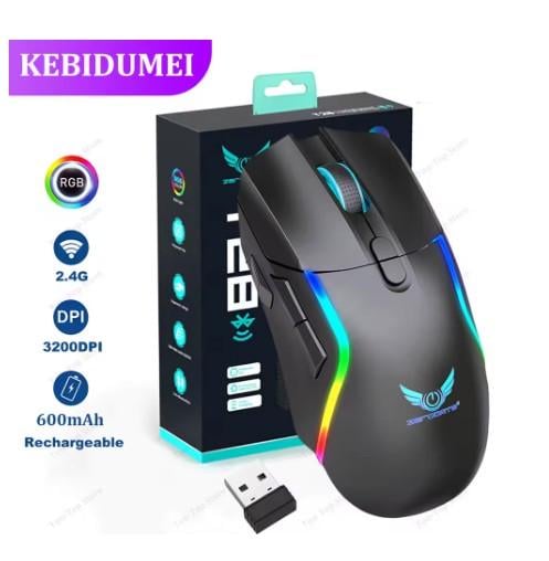 Миша бездротова комп'ютерна ігрова Zerodate Black (T28) - фото 2 Миша бездротова комп'ютерна ігрова Zerodate Black (T28) - фото 2