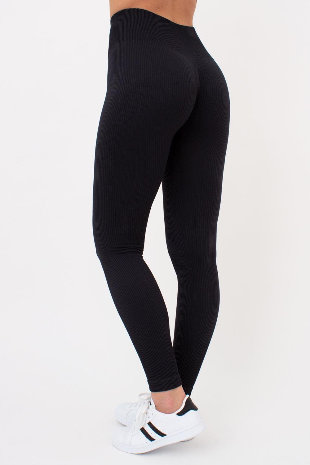 Легінси жіночі спортивні Giulia LEGGINGS RIB в рубчик з моделювальним швом L/XL Black (4823103010594) - фото 2 Легінси жіночі спортивні Giulia LEGGINGS RIB в рубчик з моделювальним швом L/XL Black (4823103010594) - фото 2