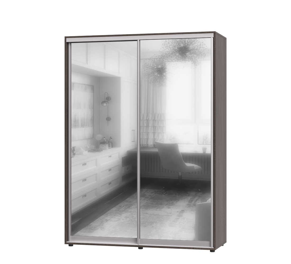 Шкаф-купе двухдверный Эверест ШК-02 170х60х220 см Дуб Сонома Трюфель (07022)