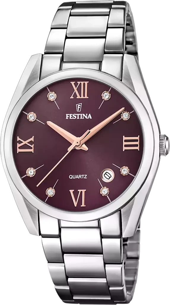 Наручные часы женские Festina F16790/E Boyfriend со стальным корпусом WR 50 м и фиолетовым циферблатом