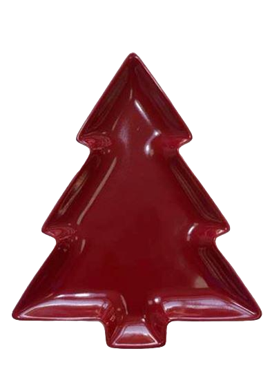 Тарелка Елка 23,5x28,5x2,5 см Красный (OC-102-194)