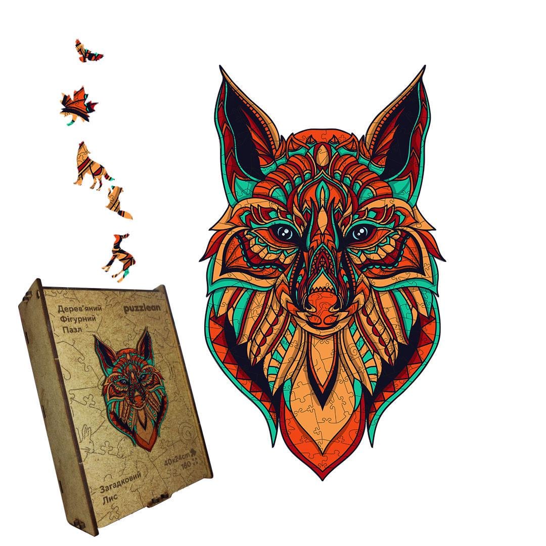 Пазл дерев'яний Загадковий Лис А3 картонна коробка 200 елементів