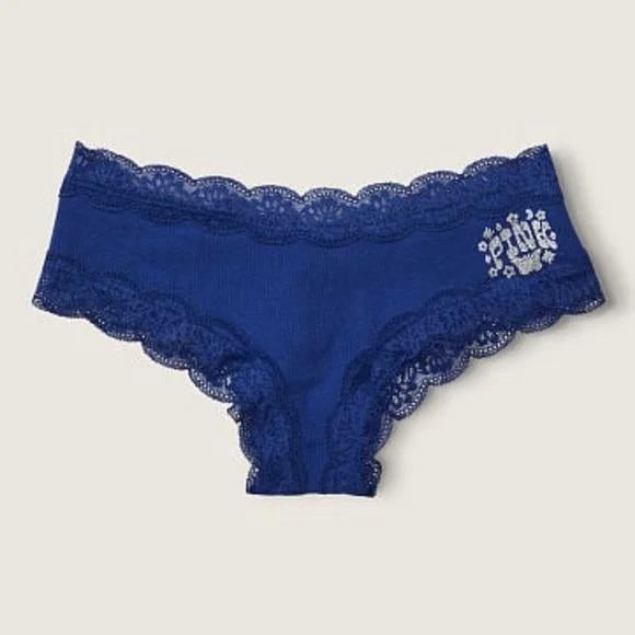Трусики Victoria’s Secret Pink Lace Waist Cheeky Panty M Синий (26542184) Трусики Victoria’s Secret Pink Lace Waist Cheeky Panty M Синий (26542184)