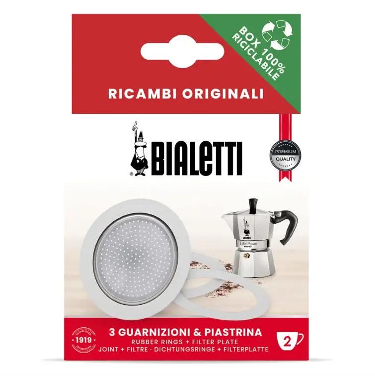 Запчасти к гейзерной кофеварке Bialetti Moka Express 2 чашки (018490)