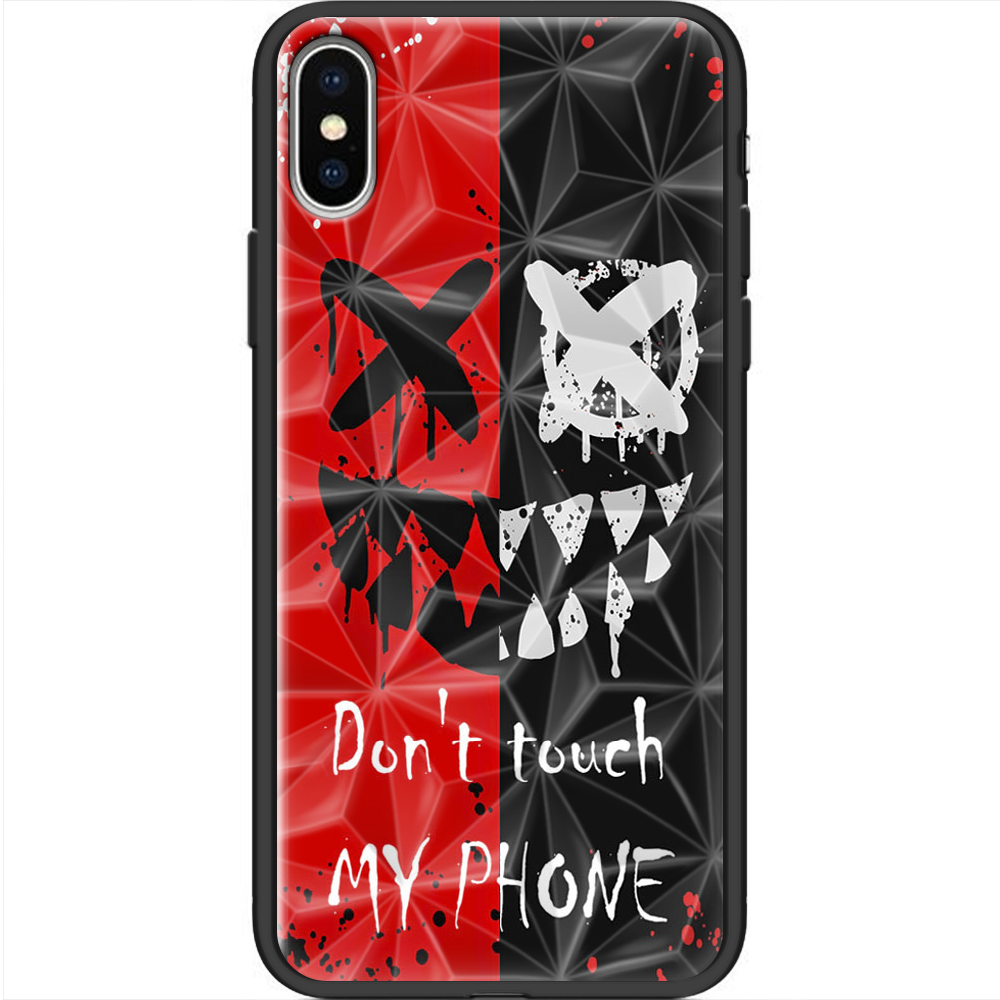 Чехол BoxFace iPhone X Bad Smile Черный силикон с призмой (32139-up2468-37857)