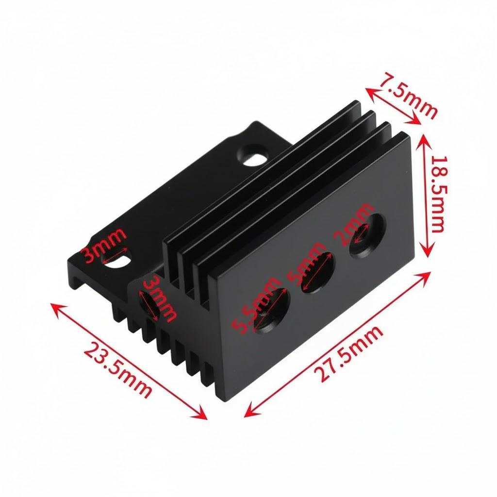 Радиатор хотенда Creality K1/K1C/K1 MAX version d 5 мм из алюминия Черный (B03170) - фото 2 Радиатор хотенда Creality K1/K1C/K1 MAX version d 5 мм из алюминия Черный (B03170) - фото 2