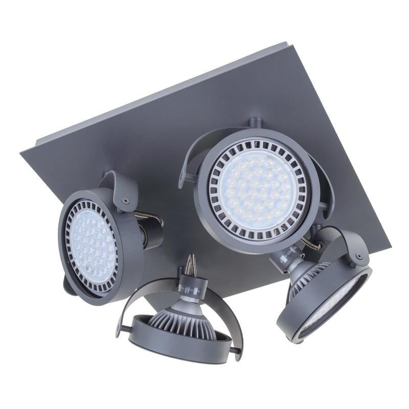 Подсветка накладная поворотная для офиса Brille MS-09/4 GU10 DGY