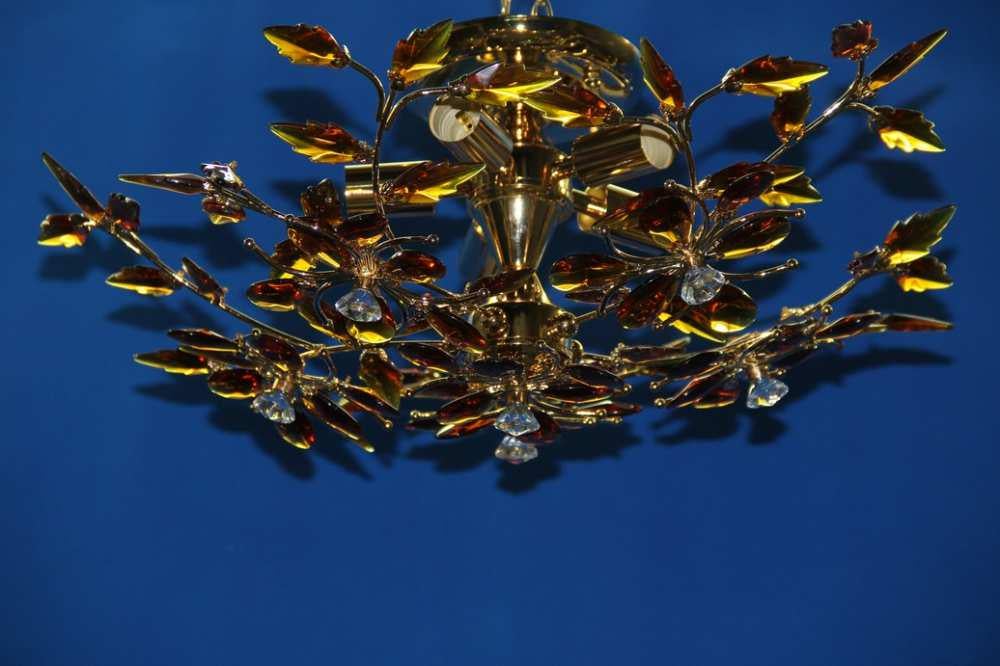 Хрустальная люстра L0052/5 FGD BRN Золото/Коричневый (AN000524)