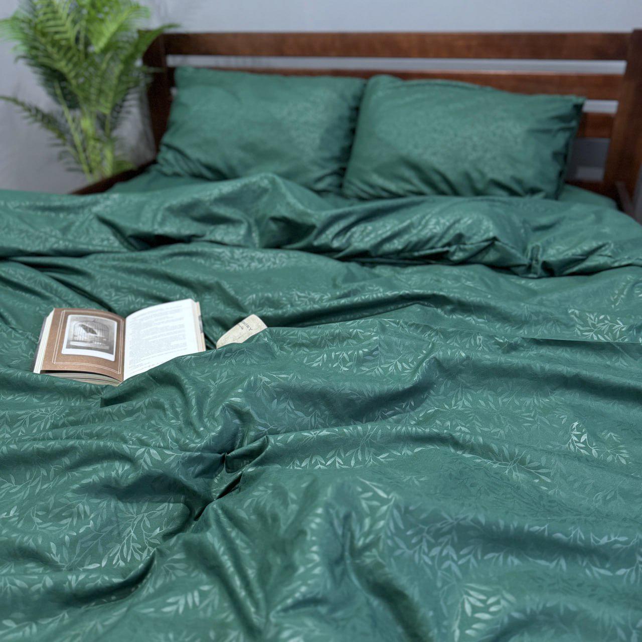 Комплект постільної білизни двоспальний Зелений (00980) - фото 2 Комплект постільної білизни двоспальний Зелений (00980) - фото 2