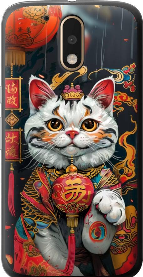 Чехол на Motorola MOTO G4 PLUS China Cat v2 (6135u-953-42517)