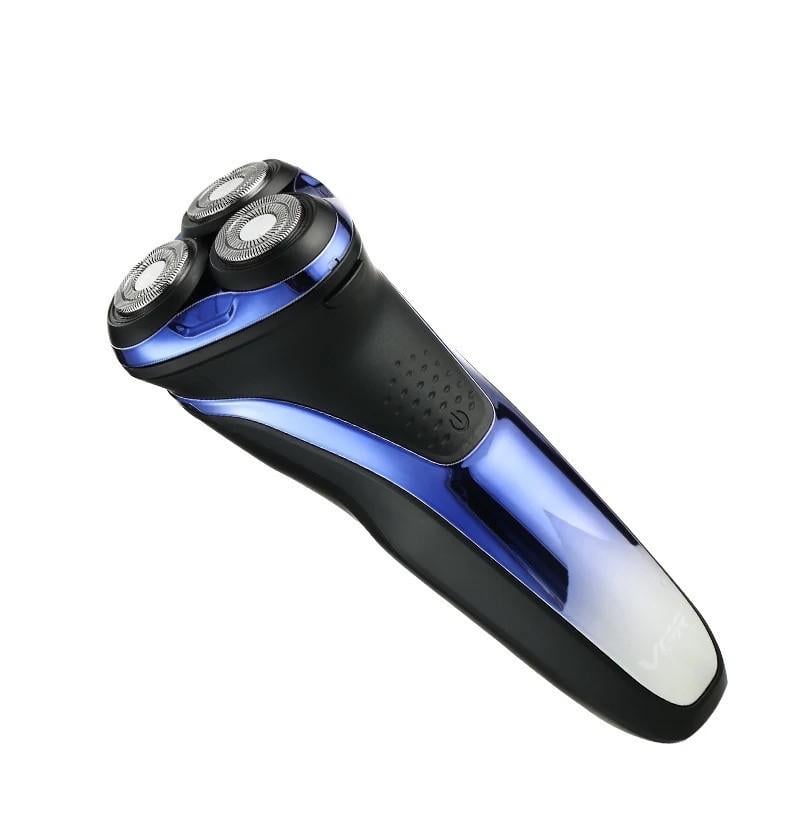 Електробритва акумуляторна для чоловіків VGR V-306 Чорно-блакитний (15468189)
