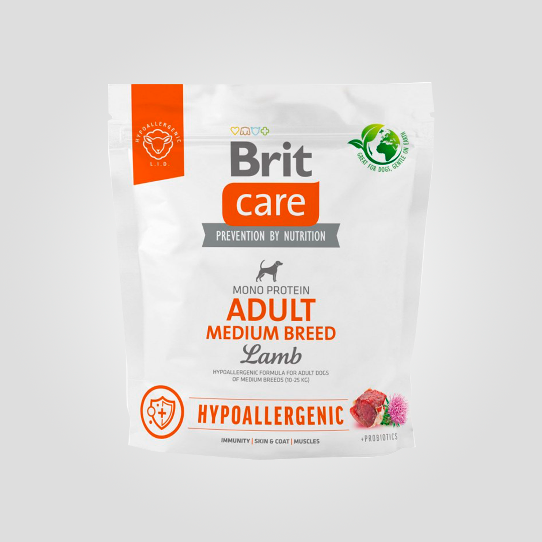 Корм сухой Brit CareMedium Breed для собак средних гипоаллергенных пород с ягненком 1 кг (20504345)
