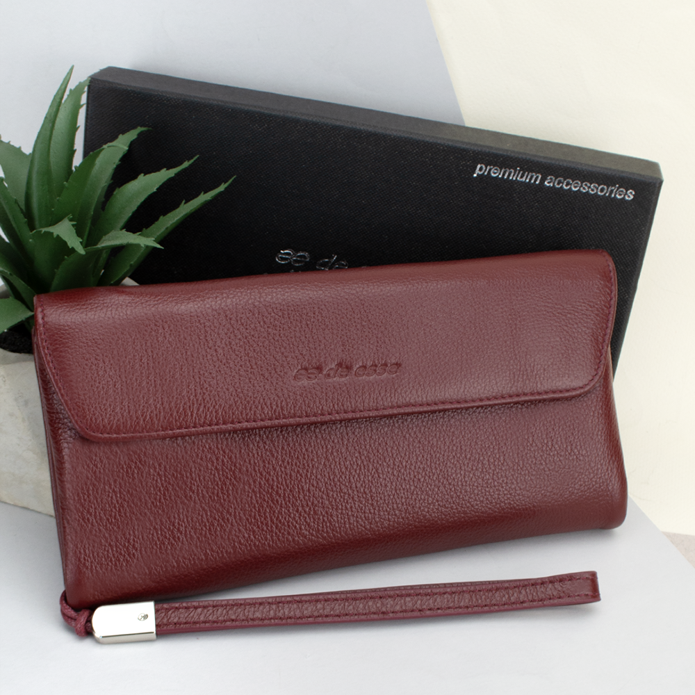 Кошелек-клатч женский кожаный De Esse LC14825-GD13 на магните Бордовый (1986709325) Кошелек-клатч женский кожаный De Esse LC14825-GD13 на магните Бордовый (1986709325)