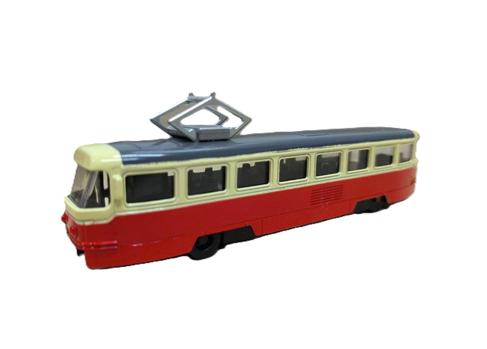 Металева модель трамваю XL80117L -3 Червоний