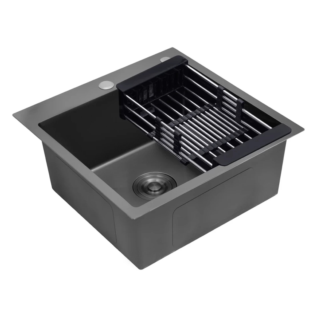 Мийка для кухні Kroner KRP Schwarze 5050HM PVD 3/1 мм з нержавіючої сталі (CV022793) - фото 4