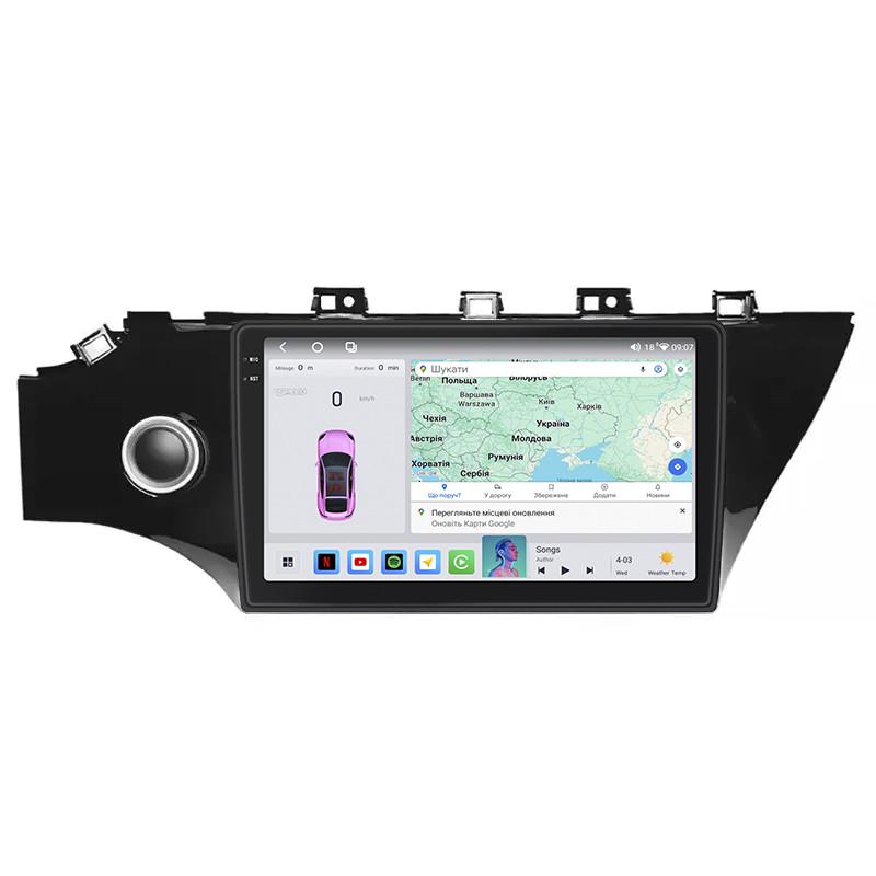 Автомагнітола штатна Lesko для Kia Rio IV 2017- 10" 4/64 QLED CarPlay/4G/Wi-Fi/GPS 360°