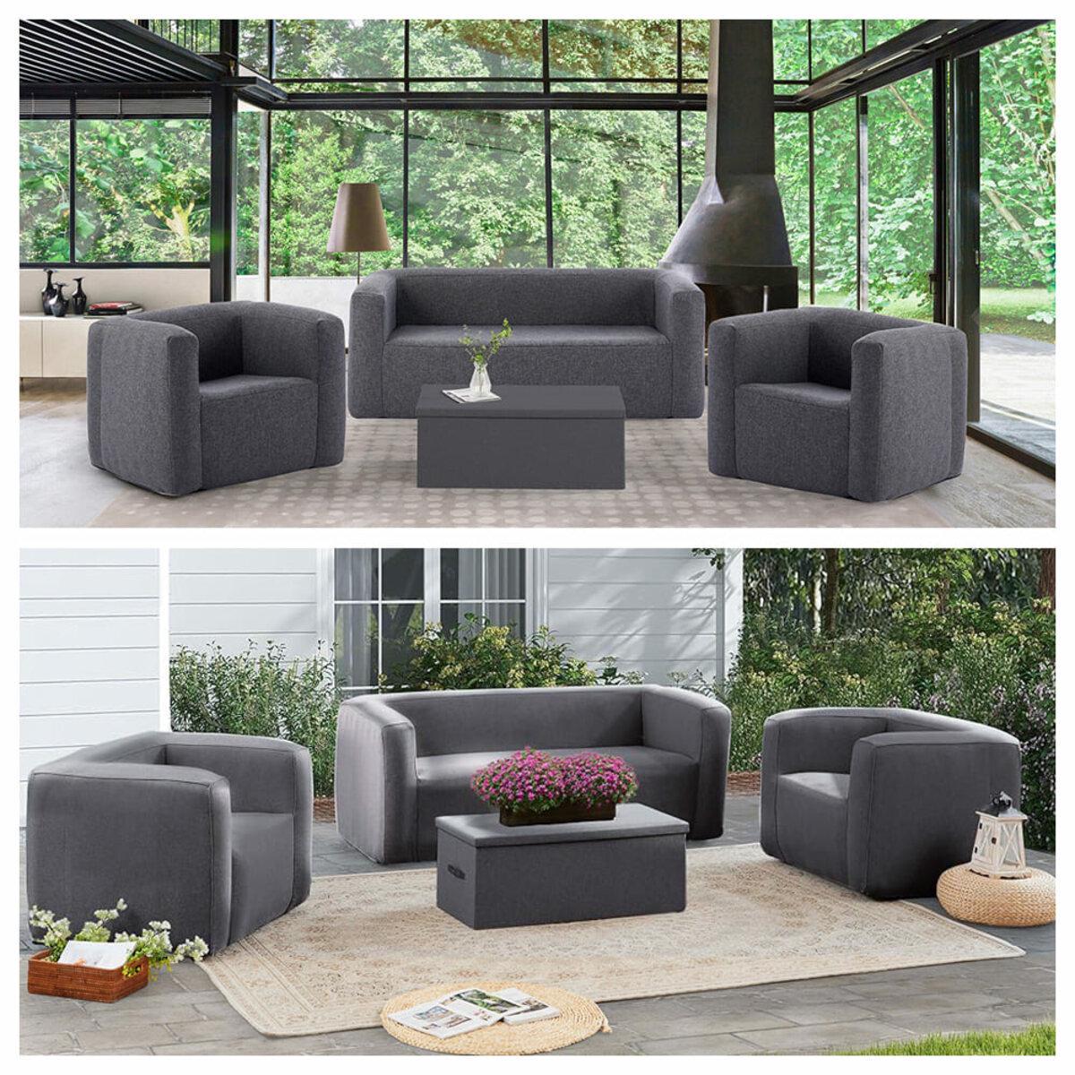 Надувний диван Сірий (SW-00002293) - фото 9 Надувний диван Сірий (SW-00002293) - фото 9