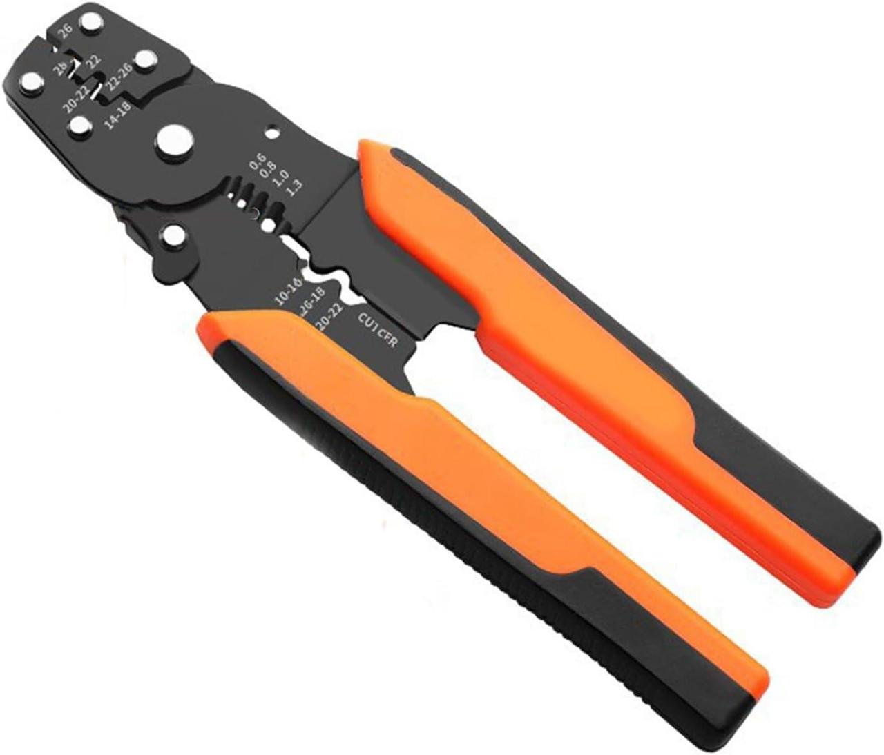 Кліщі обтискні для опресування неізольованих клем універсальні Помаранчевий (Е051523о)