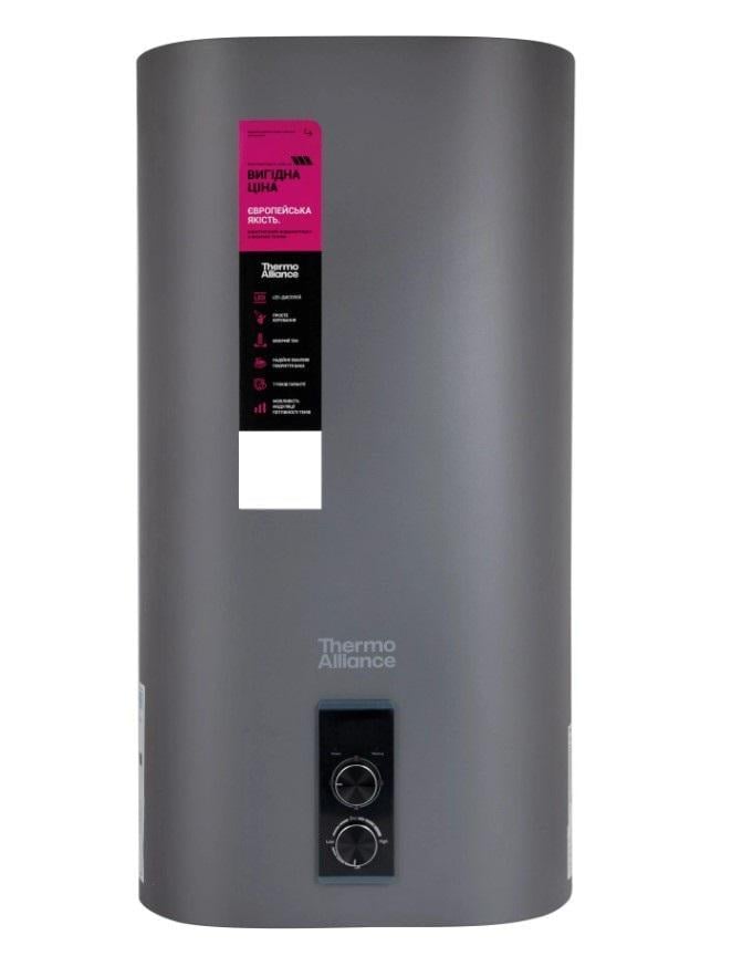 Бойлер прямоугольный Thermo Alliance 2 кВт 50 л плоский вертикальный Серый (DT50V20G-PD/2G)