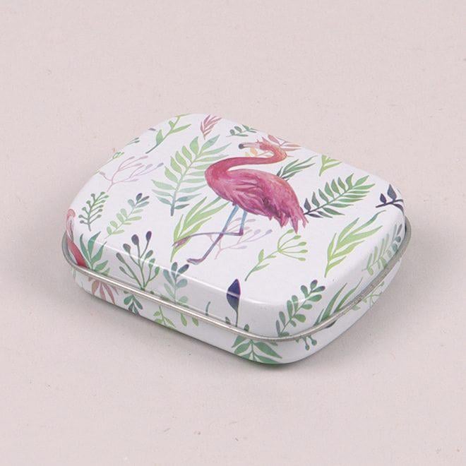 Коробочка металлическая Flora Фламинго для хранения мелочей (25225)
