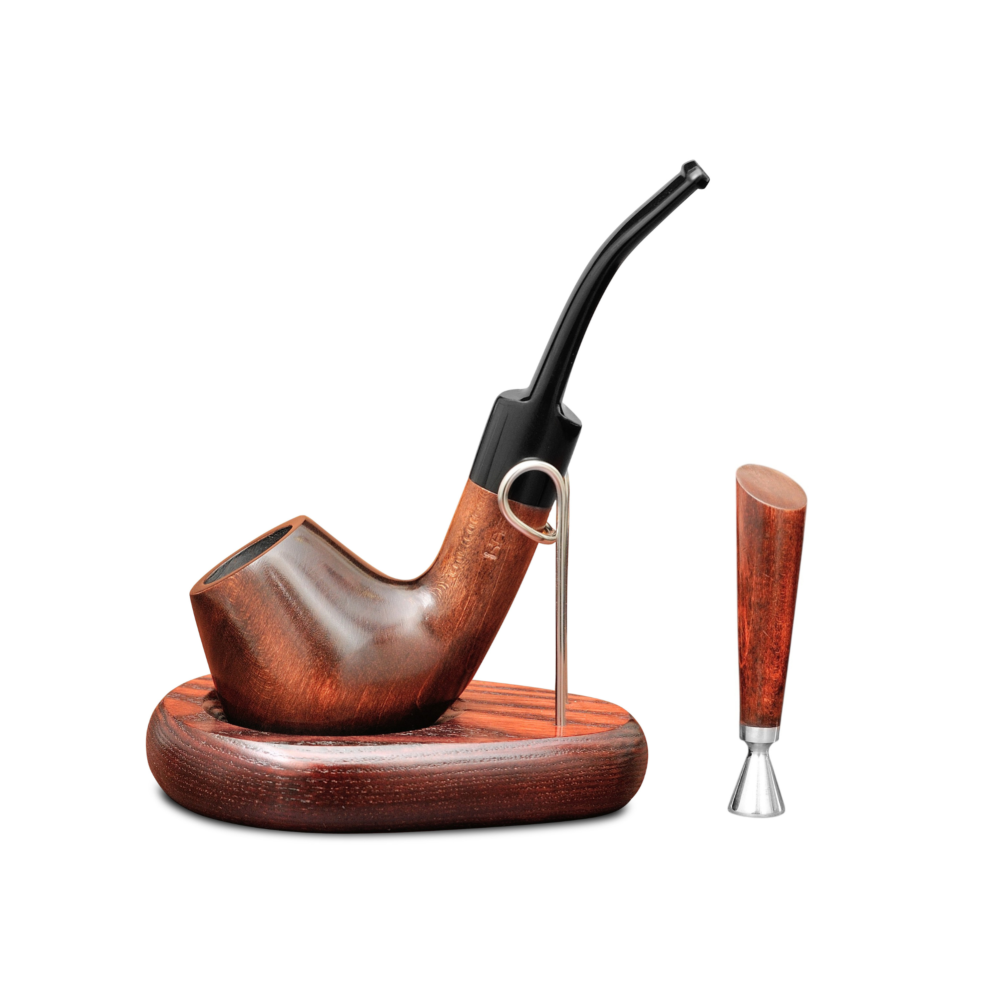 Курильна трубка KAFpipe Bent Volcano №201 Груша з підставкою/тампером