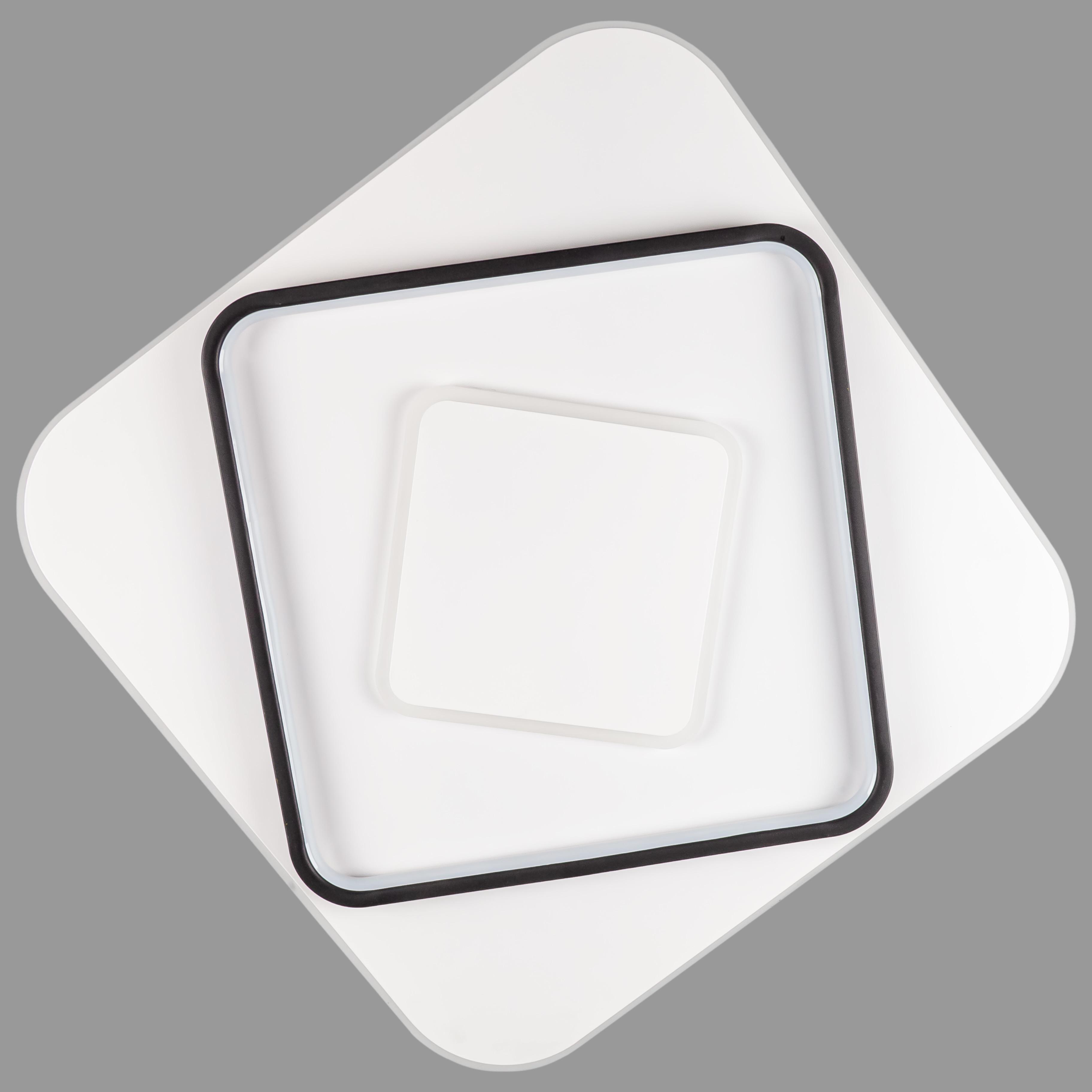 Люстра потолочная Квадраты 68W 49 см (87-1051 BK+WH)