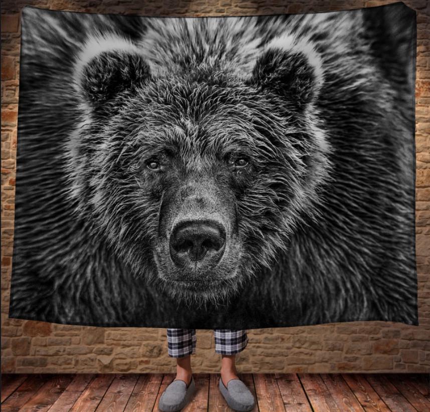 Плед с 3D принтом Медведь 150х200 см (epi_0267)