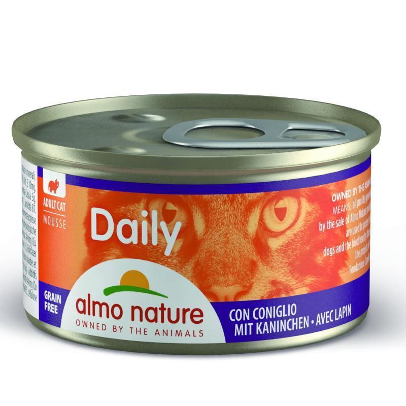 Консервированный корм Almo Nature Daily Menu Cat Мусс с кроликом для кошек 85 гр.