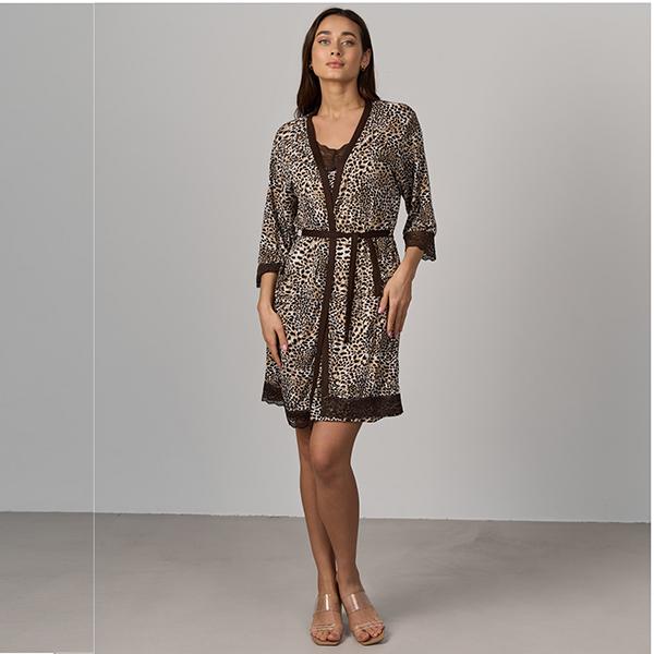 Нічна сорочка з халатом жіноча Nicoletta M малюнок 10915