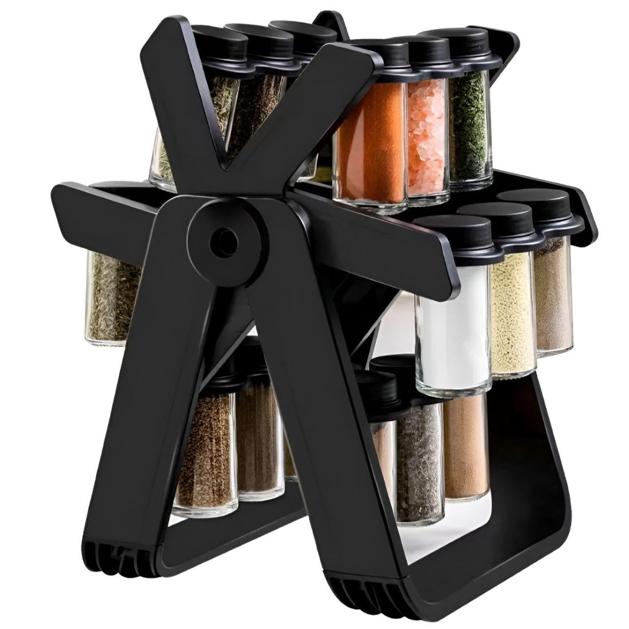 Карусель для специй 12345/МК Spice Rack на 18 баночек вращения 360° Черный (33005611) Карусель для специй 12345/МК Spice Rack на 18 баночек вращения 360° Черный (33005611)
