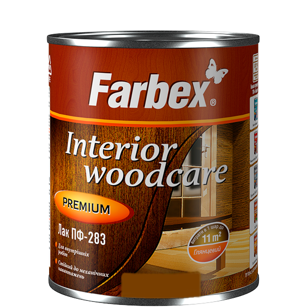 Лак ПФ-283 Farbex бесцветный глянцевый 2,5 л Лак ПФ-283 Farbex бесцветный глянцевый 2,5 л