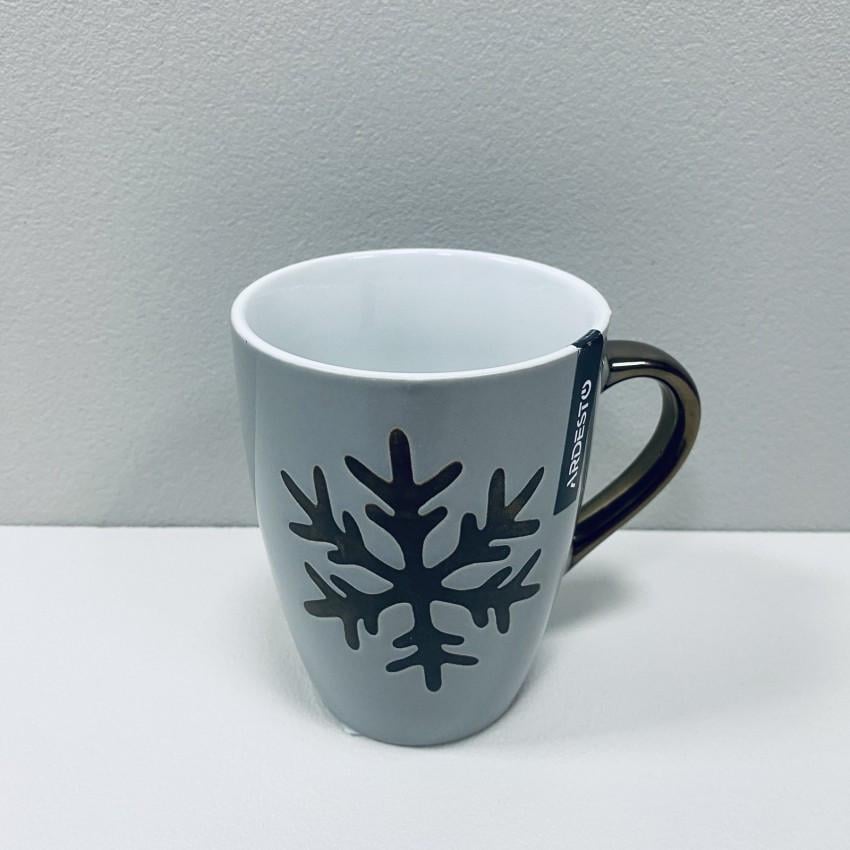 Чашка Ardesto AR3059AS SnowFlake керамическая 320 мл Серый (2389761248) - фото 3