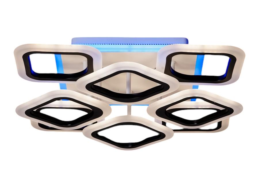 Люстра світлодіодна Diasha з пультом/підсвічуванням 110W (AS8060/4+4BK 3col dim)