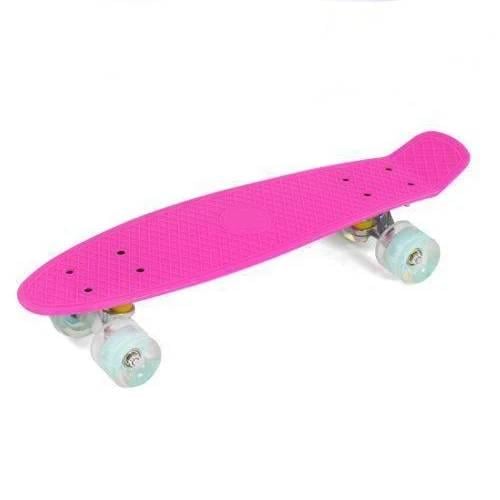 Пенниборд колеса с подсветкой Малиновый