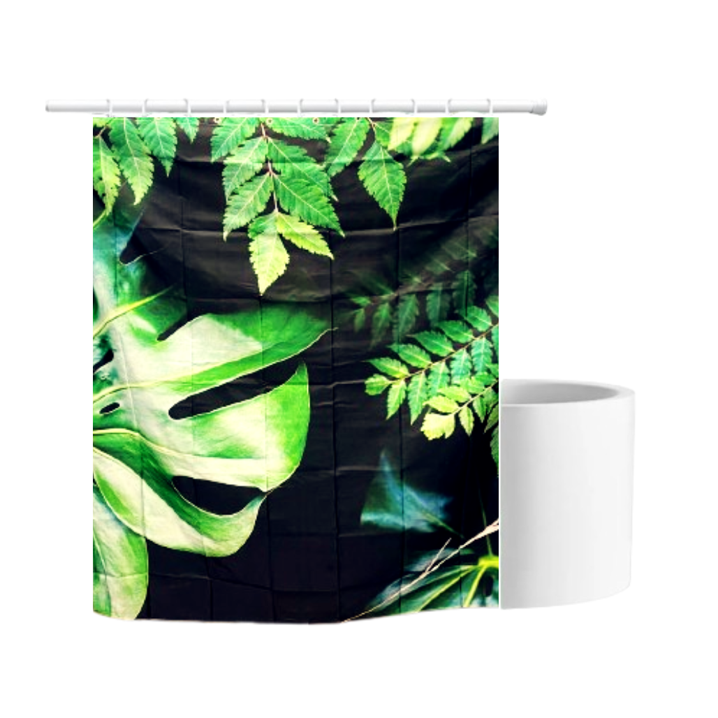 Шторка для ванної та душу з кільцями Bathlux 60391 водовідштовхувальна 180x180 см