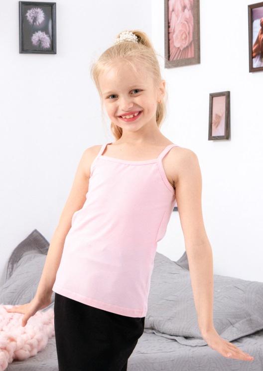 Майка на бретельках для дівчинки Носи Своє 116 см Рожевий (6289-036-1-v5)