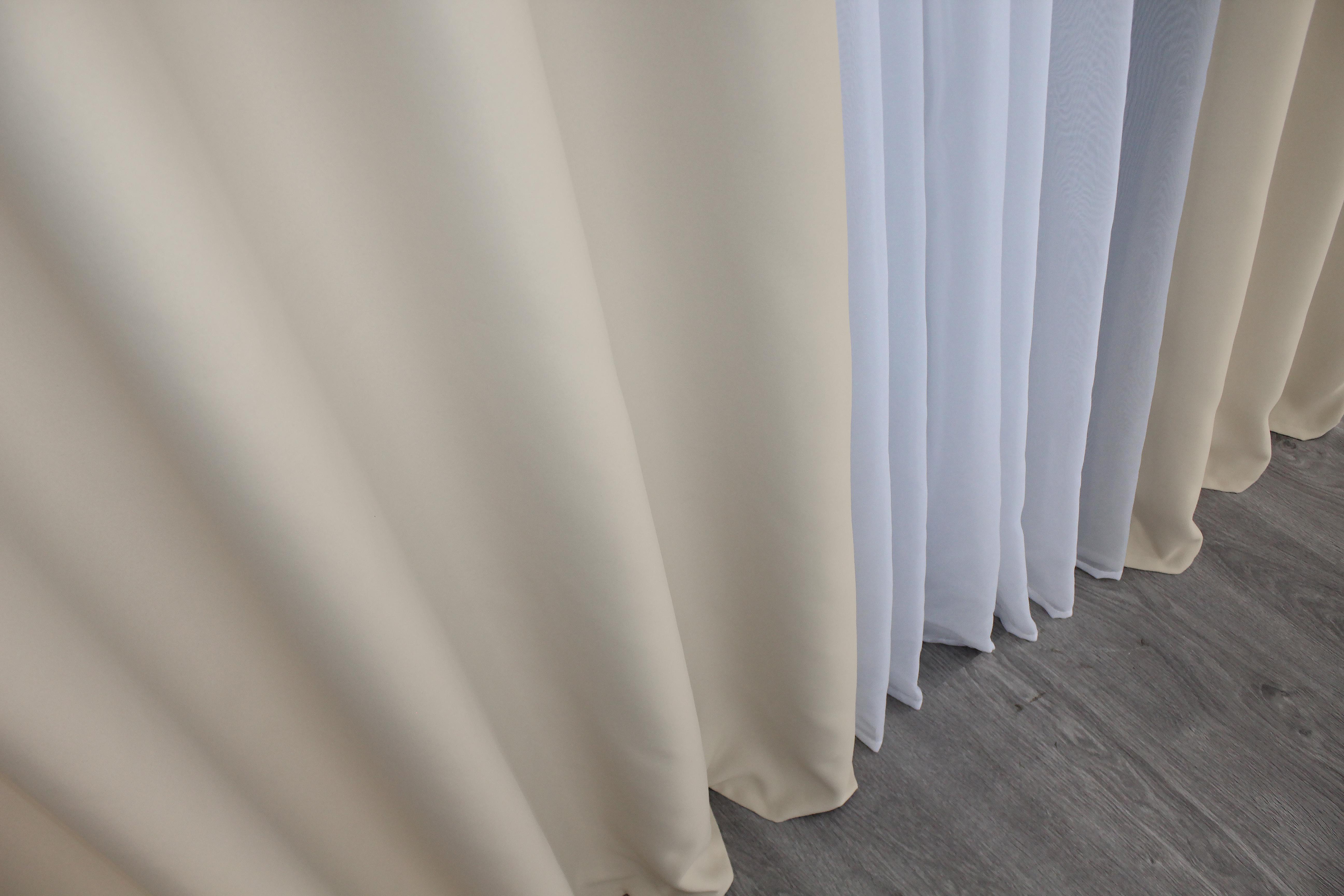 Комплект штор на люверсах VR-Textil Fusion Dimout № 1152ш 150х250 см 2 шт. Бежевий (37-0032) - фото 6 Комплект штор на люверсах VR-Textil Fusion Dimout № 1152ш 150х250 см 2 шт. Бежевий (37-0032) - фото 6