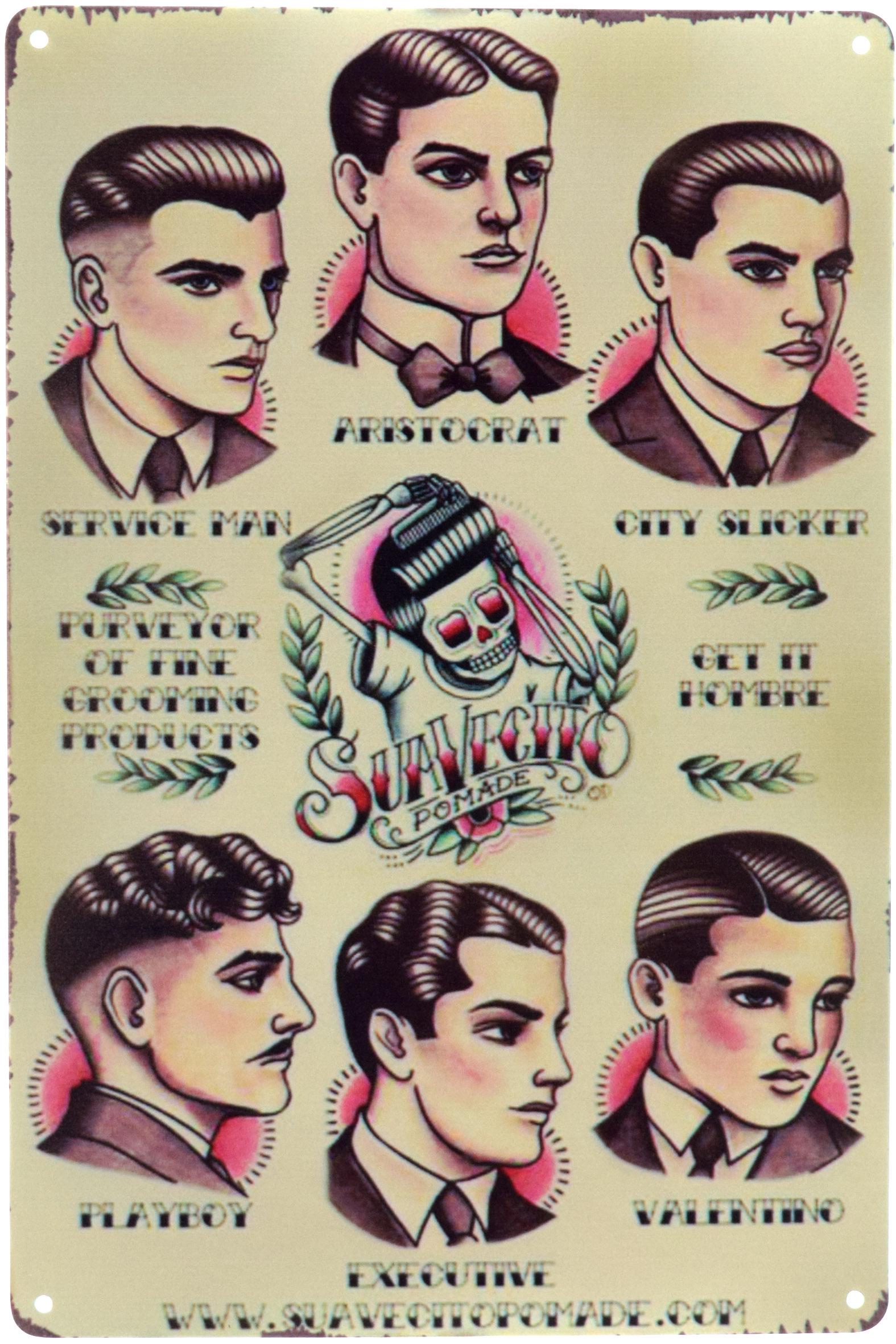 Табличка металева Барбершоп/Barber Shop Executive 20x30 см