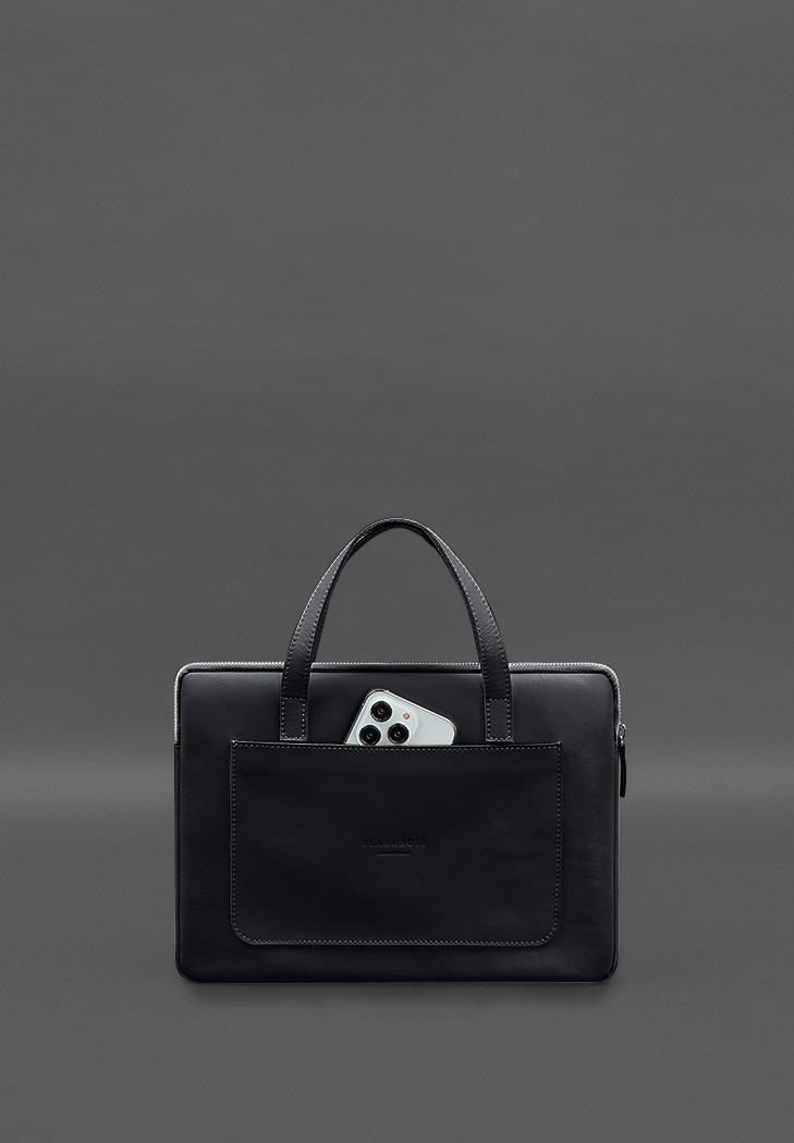 Чехол кожаный с ручками для ноутбука 13" Черный (A-028251) - фото 3 Чехол кожаный с ручками для ноутбука 13" Черный (A-028251) - фото 3
