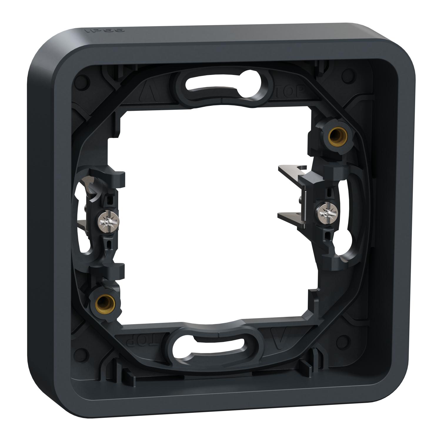 Рамка Schneider Electric одноместная с зажимами IP55 PC Mureva Styl Schneider Electric Черный (MUR34108)