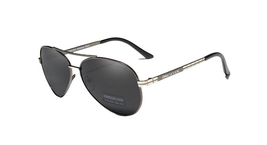 Сонцезахисні окуляри KINGSEVEN DESIGN N7840/N740 Авіатори в класичній оправі і поляризованими лінзами Сірий Сонцезахисні окуляри KINGSEVEN DESIGN N7840/N740 Авіатори в класичній оправі і поляризованими лінзами Сірий
