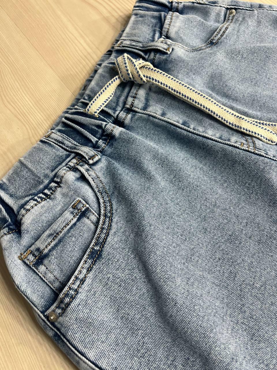 Спідниця жіноча джинсова DNL 207 резинка на талії великі розміри р. 31 Блакитний (4049) - фото 2