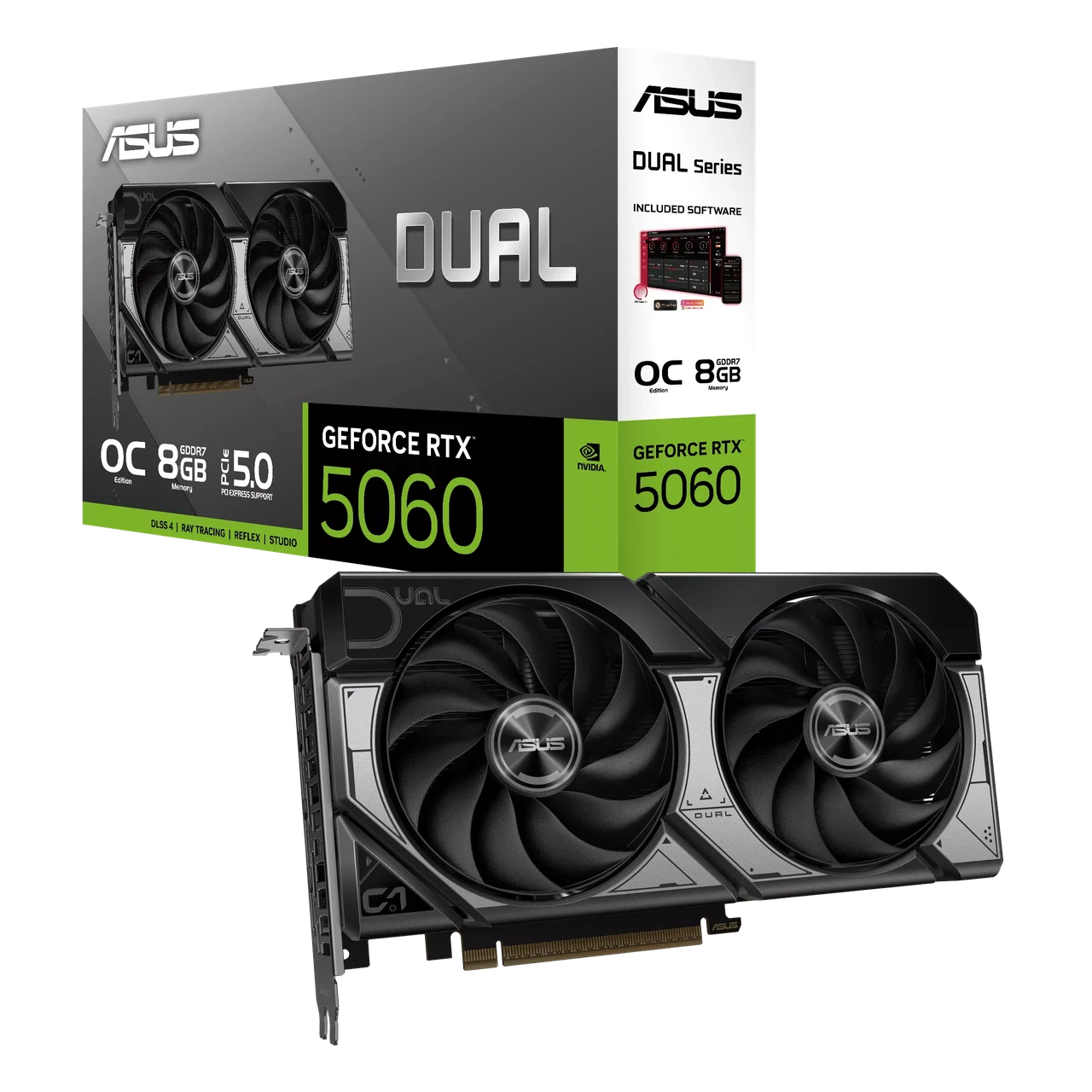 Видеокарта RTX 5060 8GB GDDR7 Dual OC Asus (DUAL-RTX5060-O8G)