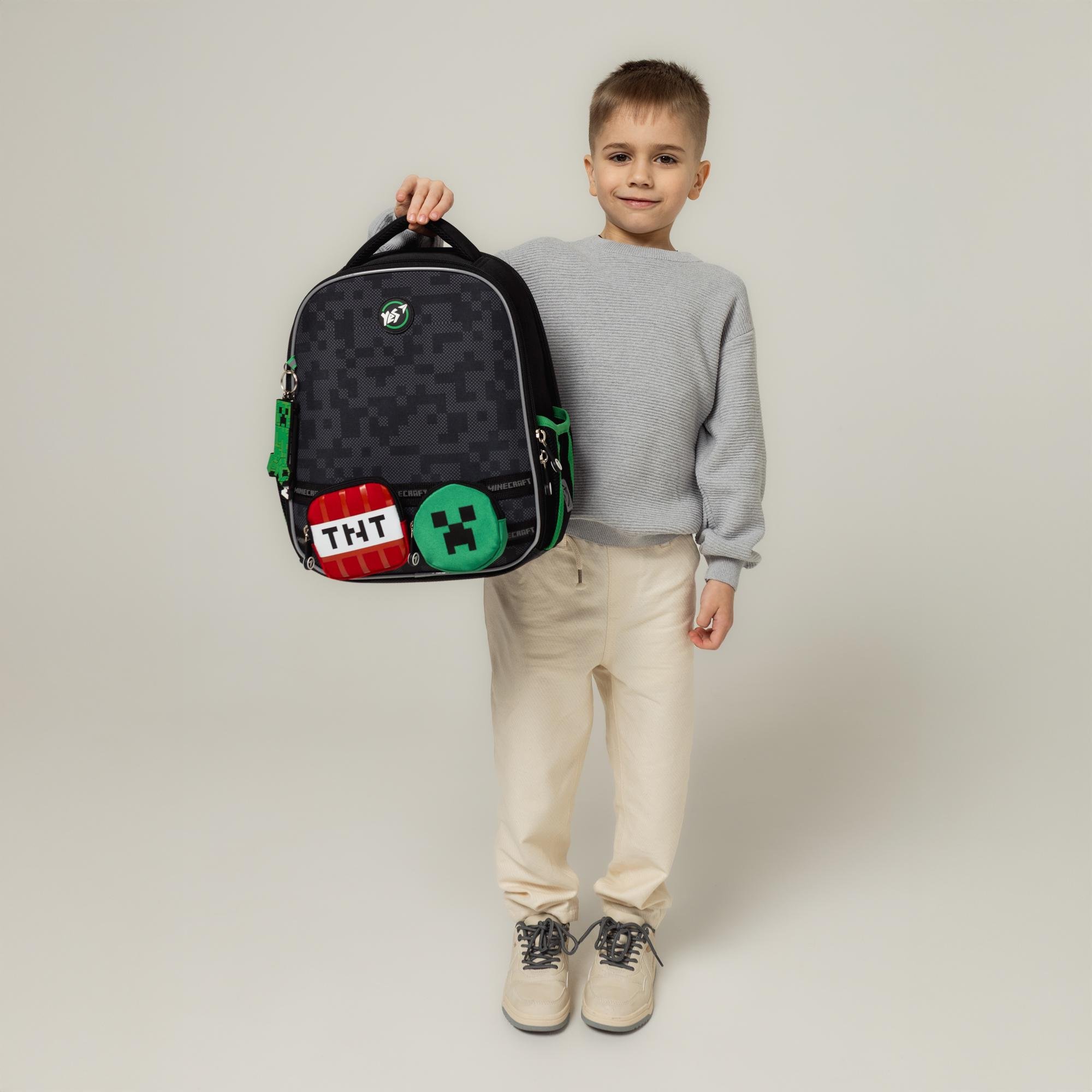 Школьный рюкзак каркасный YES Minecraft World H-100 (559860) - фото 23 Школьный рюкзак каркасный YES Minecraft World H-100 (559860) - фото 23