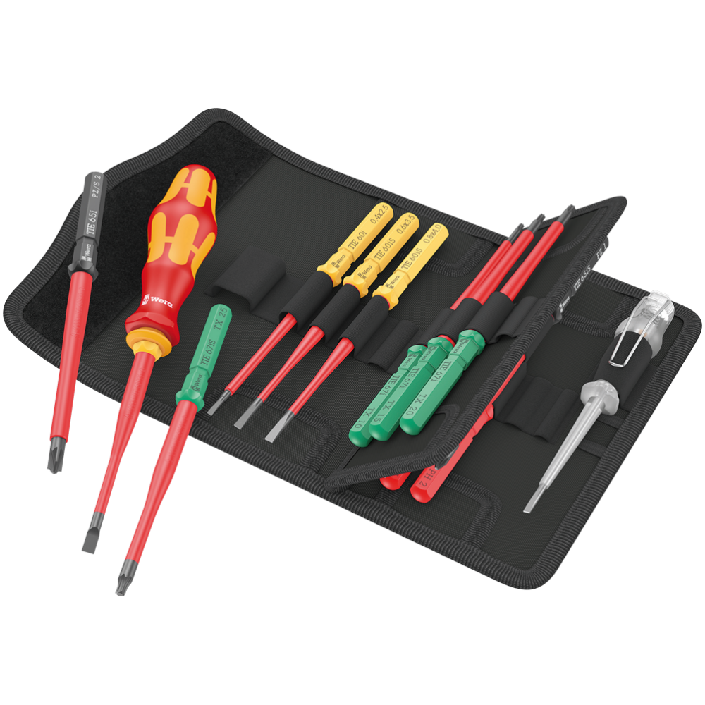 Набор WERA Kraftform VDE 16 extra slim 1 с уменьшенным рабочим концом SL/PH/PZ/PZ/S/TX (05003484001)