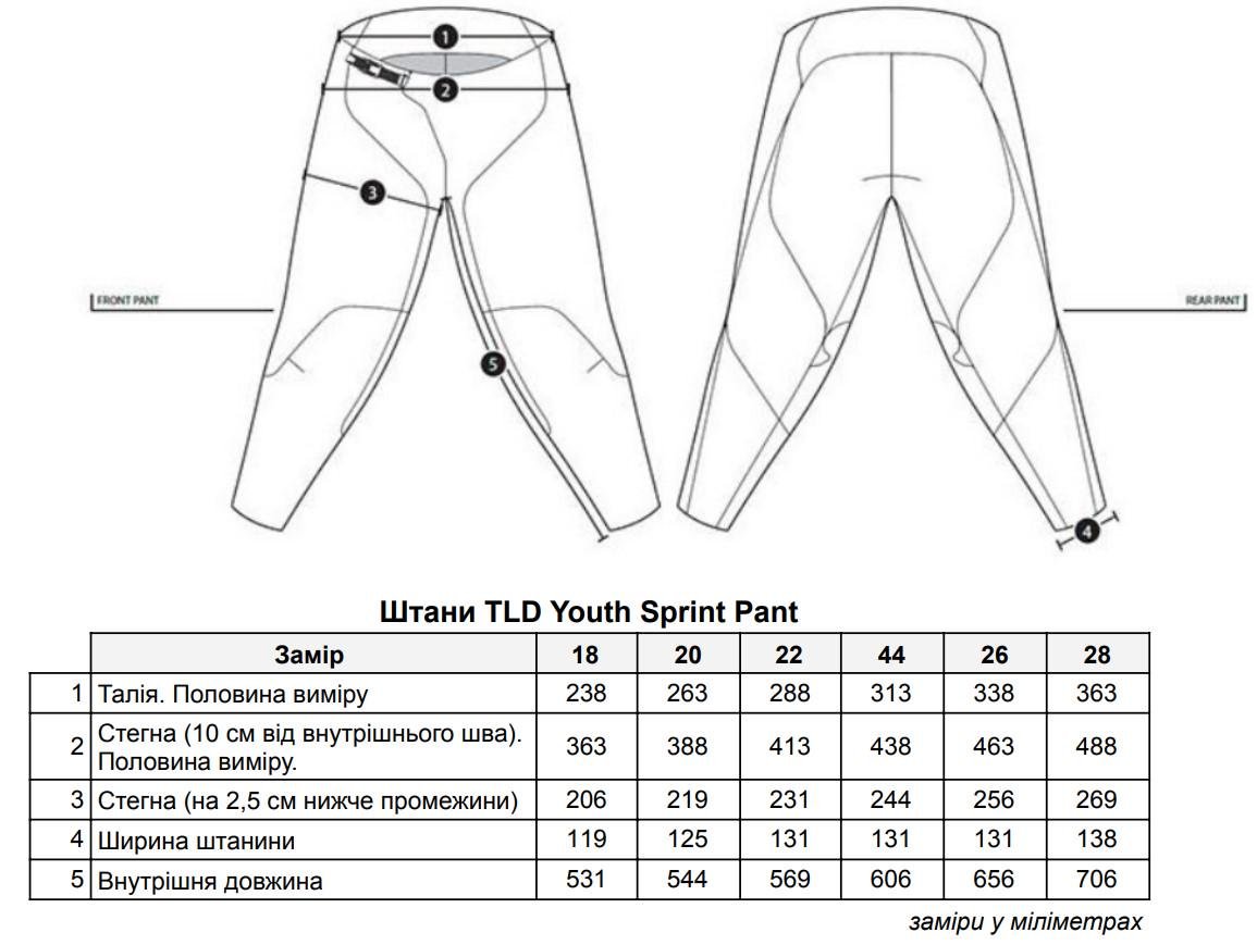 Штаны TLD Sprint Pant Y28 Red (224786016) - фото 3