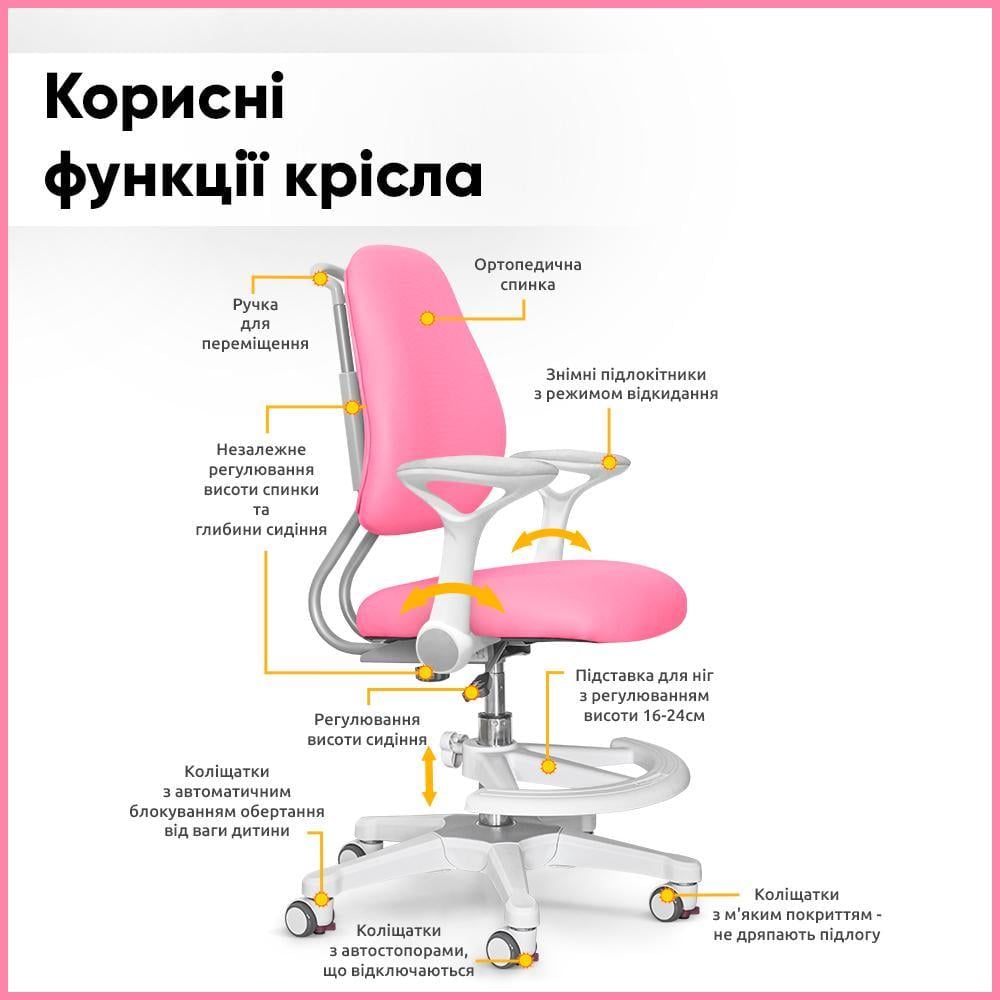 Крісло дитяче Evo-Kids Mio Ergo Рожевий (Y-507 KP) - фото 9