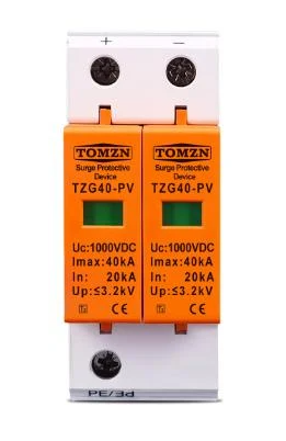 Устройство защиты от импульсных перенапряжений TOMZN DC 2Р 1000V для солнечных панелей Green (1119)